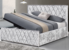 Letto imbottito contenitore multifunzione in velluto riccio personalizzato