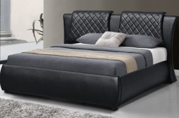 Letto di cuoio nero multifunzionale di stoccaggio dell'ascensore di gas dell'unità di elaborazione a grandezza naturale