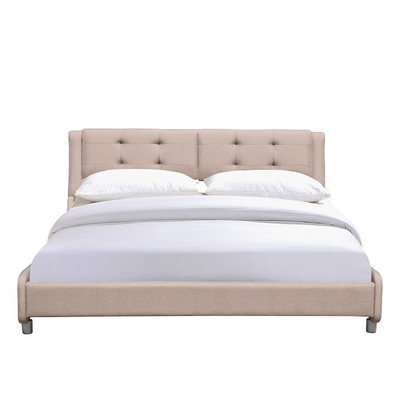 Stile moderno comodo del tessuto di tela della struttura di re Size Upholstered Bed