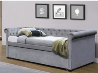 Posto letto per ricoveri giornalieri di Grey Colour Multifunctional Upholstered Trundle con stoccaggio