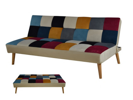 Ordine pieghevole dell'OEM di Sofa Bed Accept del velluto del salone Colourful del tessuto