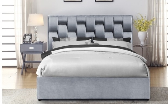 Materasso imbottito Trundle Daybed Tessuto di velluto Cornice di letto con testino di moda
