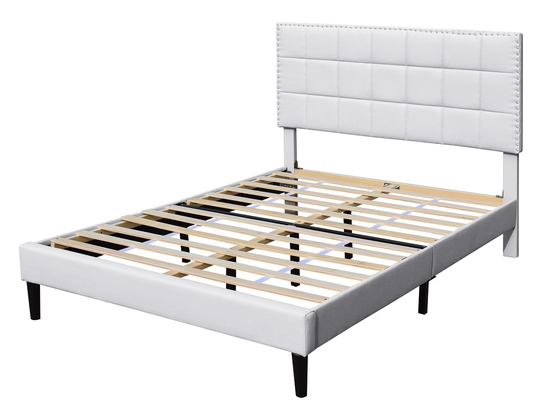 Pagina trapuntata quadrato bianco 140X190Cm del letto della testata dell'unità di elaborazione di re Upholstered Storage Bed