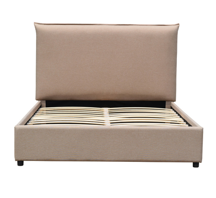 Re marrone chiaro di tela Europen Style Modern della struttura del letto ha ricoperto il letto di piattaforma