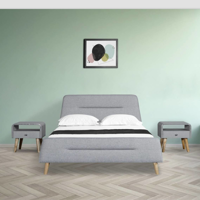 Letto di tela del tessuto della testata trapezoidale