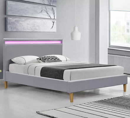 Stanlake Grey Light Up Bed Frame con la testata 140x200cm 160x200cm 180x200cm