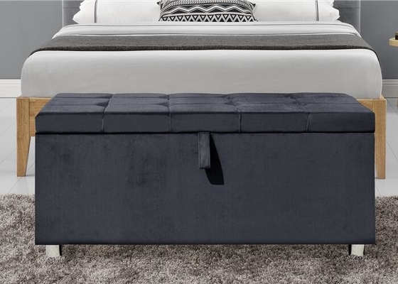 Petto molle Plsuh del contenitore di coperta dell'ottomano di stoccaggio del tessuto del velluto