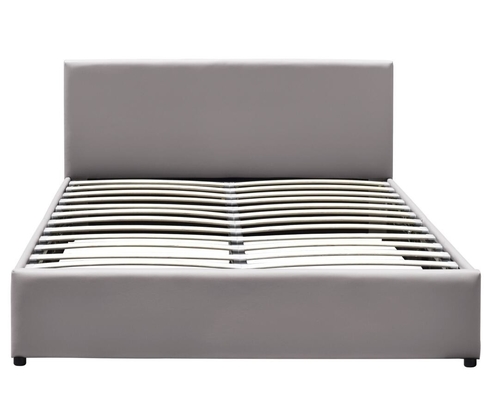 Doppio ricoperto Grey Plywood Faux Leather del letto di stoccaggio dell'ascensore di gas