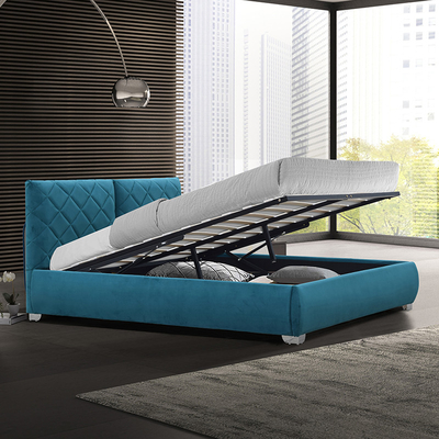 Colore opzionale Tessuto di velluto frantumato Gas Lift Storage Full size Letto comodo per dormire CE