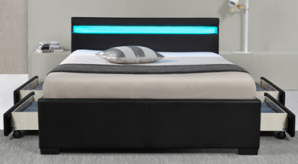 Cornice completa con stazione di ricarica a LED Testa e cassetti