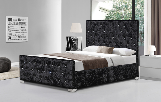 Letto della testata di doppio legno di dimensione della struttura del letto del tessuto del velluto del vino rosso alto
