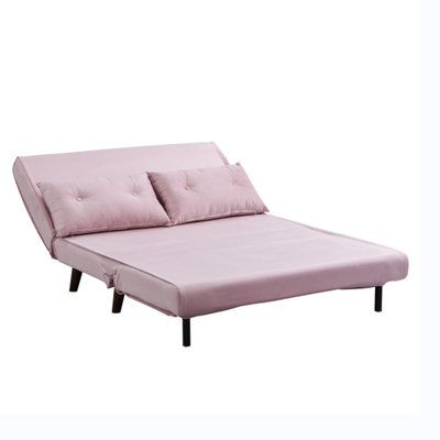 Tri pieghevoli ricoperti far rotolare il velluto rosa Sofa Bed Chair di Seater del posto letto per ricoveri giornalieri 2