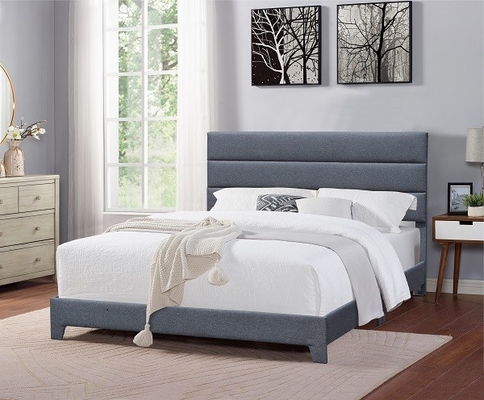 Re moderno Size Upholstered Platform inserisce con altezza regolabile della testata