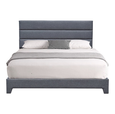 Re moderno Size Upholstered Platform inserisce con altezza regolabile della testata
