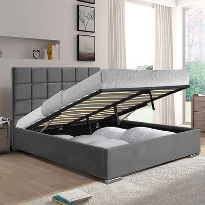 Letto scuro 140x190cm di Grey Velvet Queen Lift Storage con l'elevamento del materasso