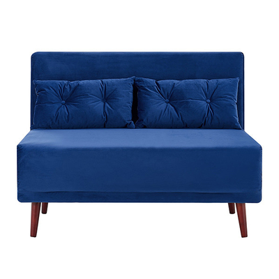 Il tri posto letto per ricoveri giornalieri ricoperto Blue Velvet pieghevole 2 Seater estrae Sofa Bed
