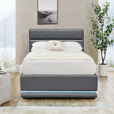 90x190 piegato Grey Tufted Storage Bed No leggero il cm LED ha ricoperto il letto