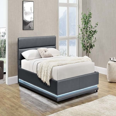 90x190 piegato Grey Tufted Storage Bed No leggero il cm LED ha ricoperto il letto