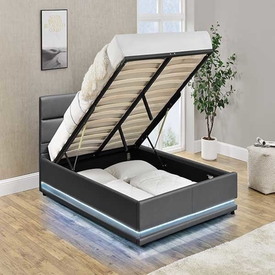 90x190 piegato Grey Tufted Storage Bed No leggero il cm LED ha ricoperto il letto