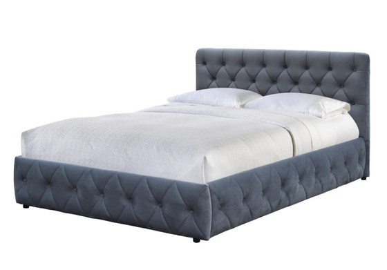 Letto ottomano imbottito in peluche con letto king size per camera da letto