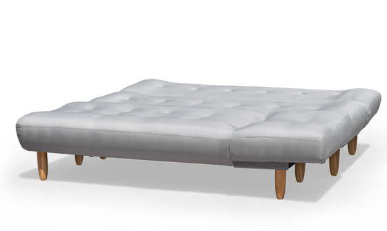 Divano letto Futon pieghevole a forma di L grigio scuro imbottito in poliestere moderno trasformabile