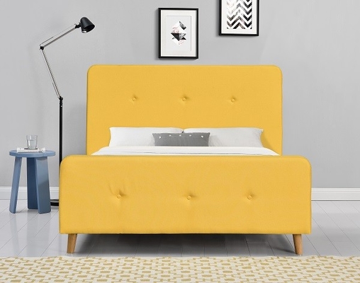 Produttore del letto ricoperto tessuto scandinavo moderno di dimensione della regina della struttura del letto