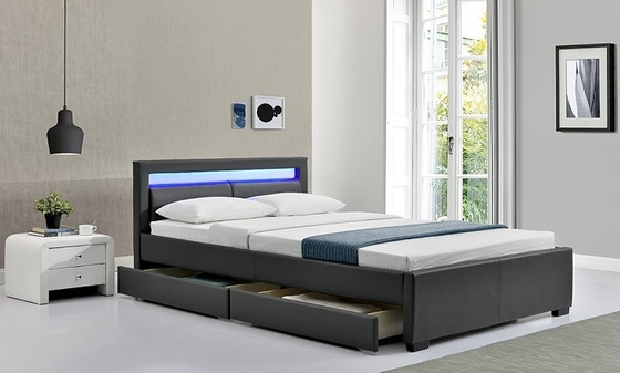 Molti colori Rientro solido LED Letto imbottito comodo per dormire FSC