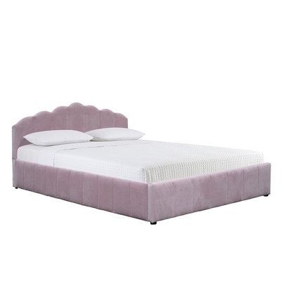 Struttura ricoperta rosa romantica del letto matrimoniale del compensato della struttura del letto per la camera da letto