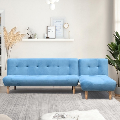 Piegatura a forma di L Sofa Bed Blue/vendita all'ingrosso letto di Grey Polyester Upholstered Modern Sofa
