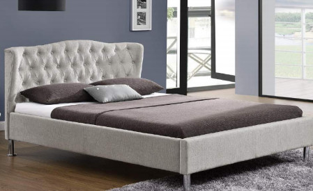 Il letto di piattaforma del compensato dell'OEM dello SGS incornicia re moderno Size Bed Gray