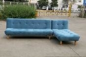 Il blu moderno piegante a forma di L ha ricoperto l'alta durevolezza di Sofa Bed