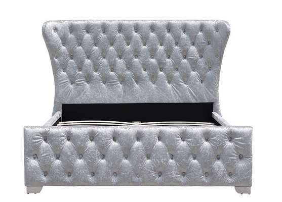 Struttura schiacciata personalizzabile di re Home Furniture Bed del velluto con i bottoni