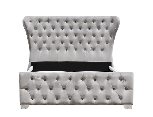 Struttura schiacciata personalizzabile di re Home Furniture Bed del velluto con i bottoni