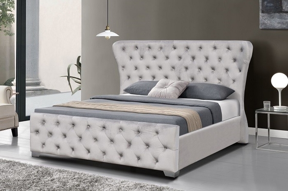 Struttura schiacciata personalizzabile di re Home Furniture Bed del velluto con i bottoni