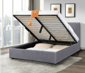 Moderno design Tessuto di lino King Size Tufted storage Cornice del letto BSCI