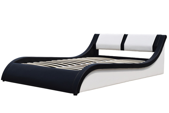 Bianco e nero Oem Doppio letto di gas Lift Frame di pelle finta Bsci
