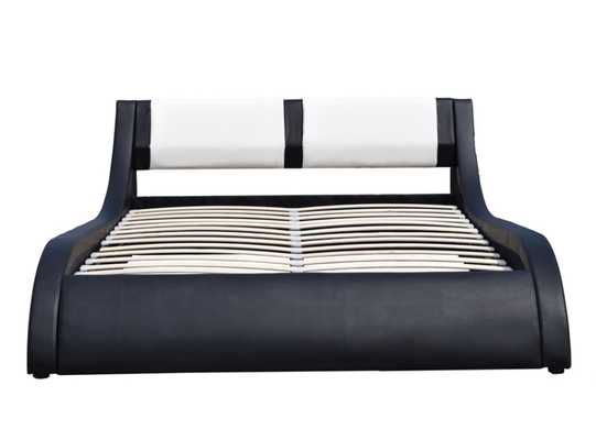 Bianco e nero Oem Doppio letto di gas Lift Frame di pelle finta Bsci
