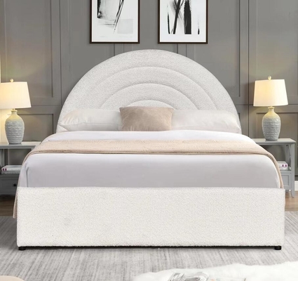 Letti con ascensore a gas imbottiti King Size Camera da letto in tessuto blu rilassante