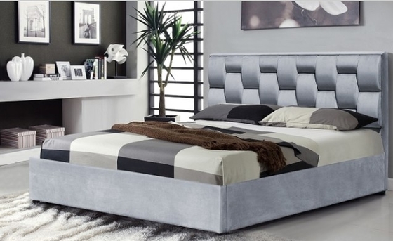 Materasso imbottito Trundle Daybed Tessuto di velluto Cornice di letto con testino di moda