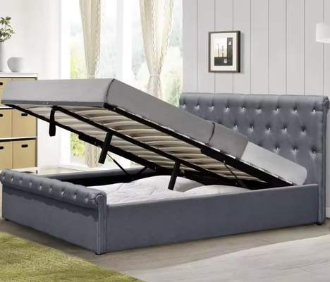 Letto di ripostiglio in alto Letto imbottito a taglia piena con testa di testa tuffata e deposito sotto