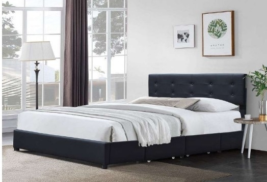 Letto in pelle finta con forte funzione di stoccaggio