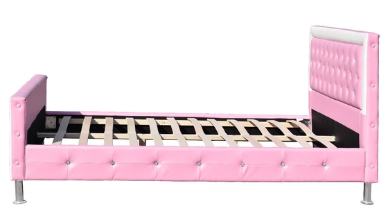 Dimensione di cuoio del Faux della struttura del letto ricoperta bambini rosa SF883 doppia