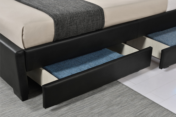 Il Faux LED di cuoio dell'unità di elaborazione ha ricoperto il letto con il cassetto di stoccaggio 12 mesi di garanzia