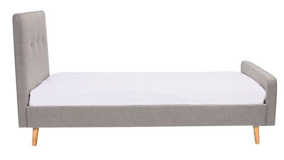 I singoli bambini di dimensione hanno ricoperto il ODM di Grey Linen Fabric della luce del compensato del letto