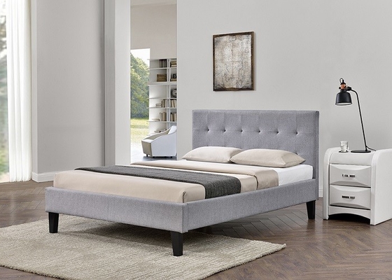 La dimensione della regina SF833 ha ricoperto la testata di Grey Crush Velvet Fabric With della struttura del letto