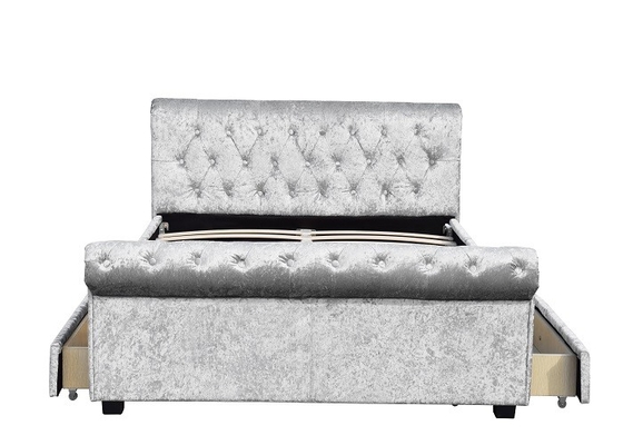 La camera da letto europea trapuntata ricoperta di dimensione della regina del letto di stoccaggio ha personalizzato