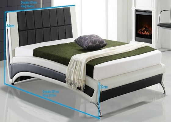Mobilia della camera da letto di dimensione della struttura di cuoio del letto di re Upholstered Platform Faux doppia