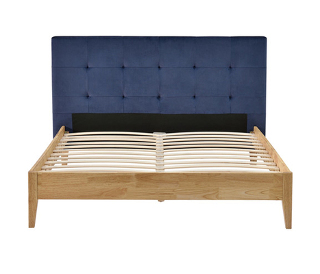 Struttura di Sunny Blue Linen Fabric Bed con la certificazione del CE della testata