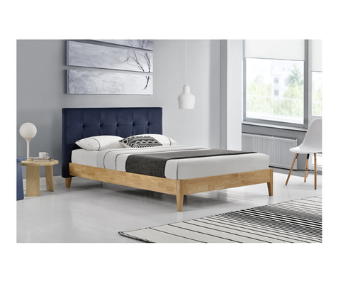 Struttura di Sunny Blue Linen Fabric Bed con la certificazione del CE della testata