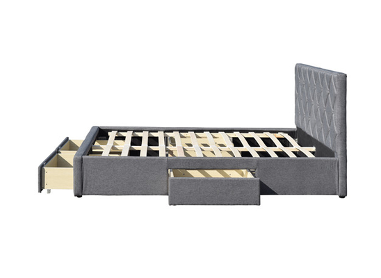 Tessuto del velluto del letto di re Size Tufted Storage dell'OEM con quattro cassetti di stoccaggio